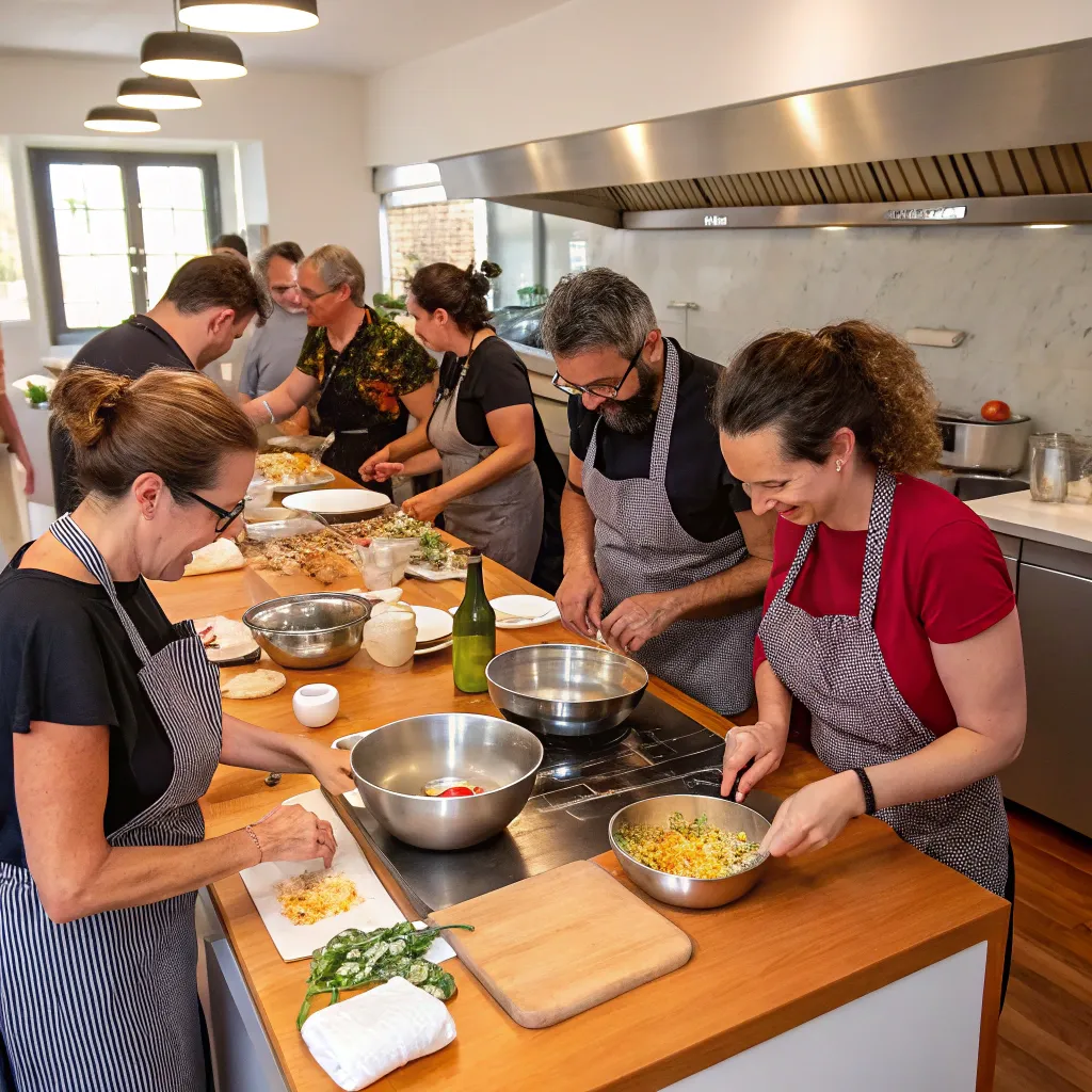 Group cooking class at XOLVARNETHIX